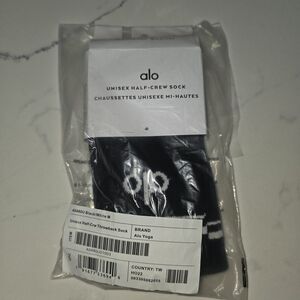 2 Pairs! ALO Yoga White & Black Unisex Half-Crew Socks